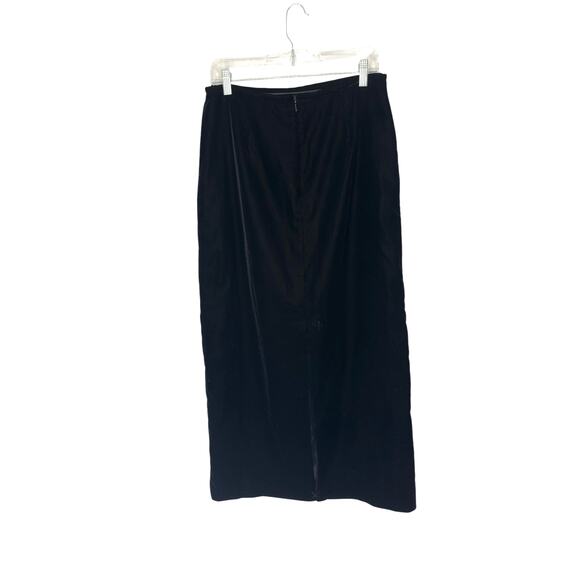 NWT Liz Claiborne Black Vamp Velvet Witchy‎ Whimsigoth Maxi Skirt Size 12 - Picture 8 of 10